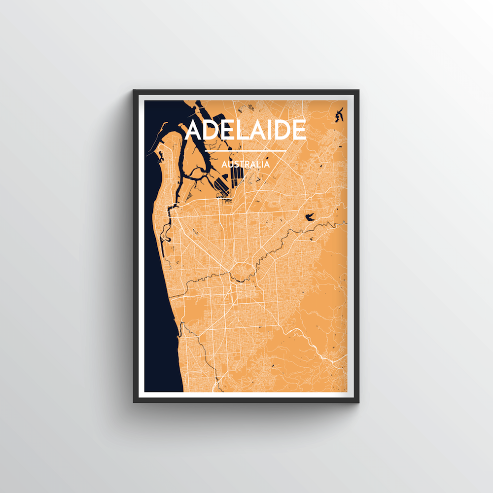 Adelaide Map Art Print - Point Two Design