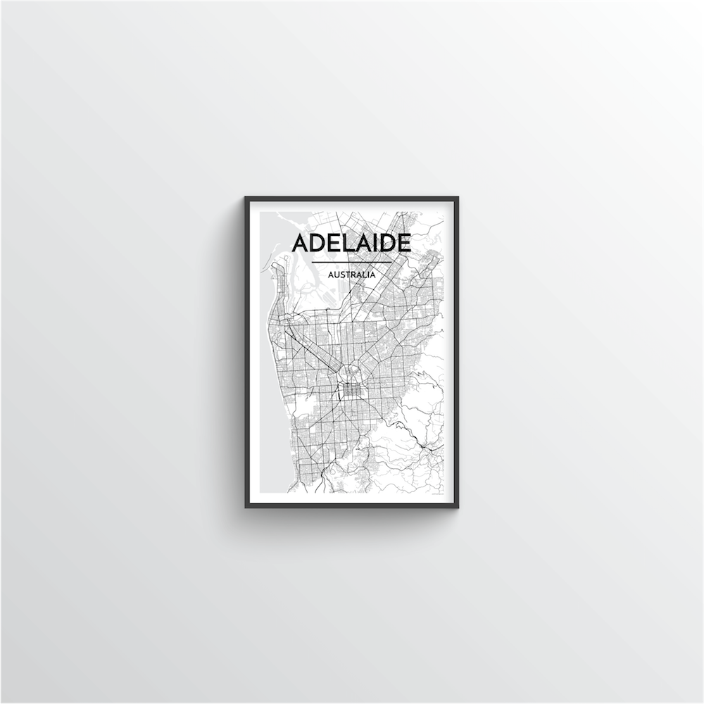 Adelaide Map Art Print
