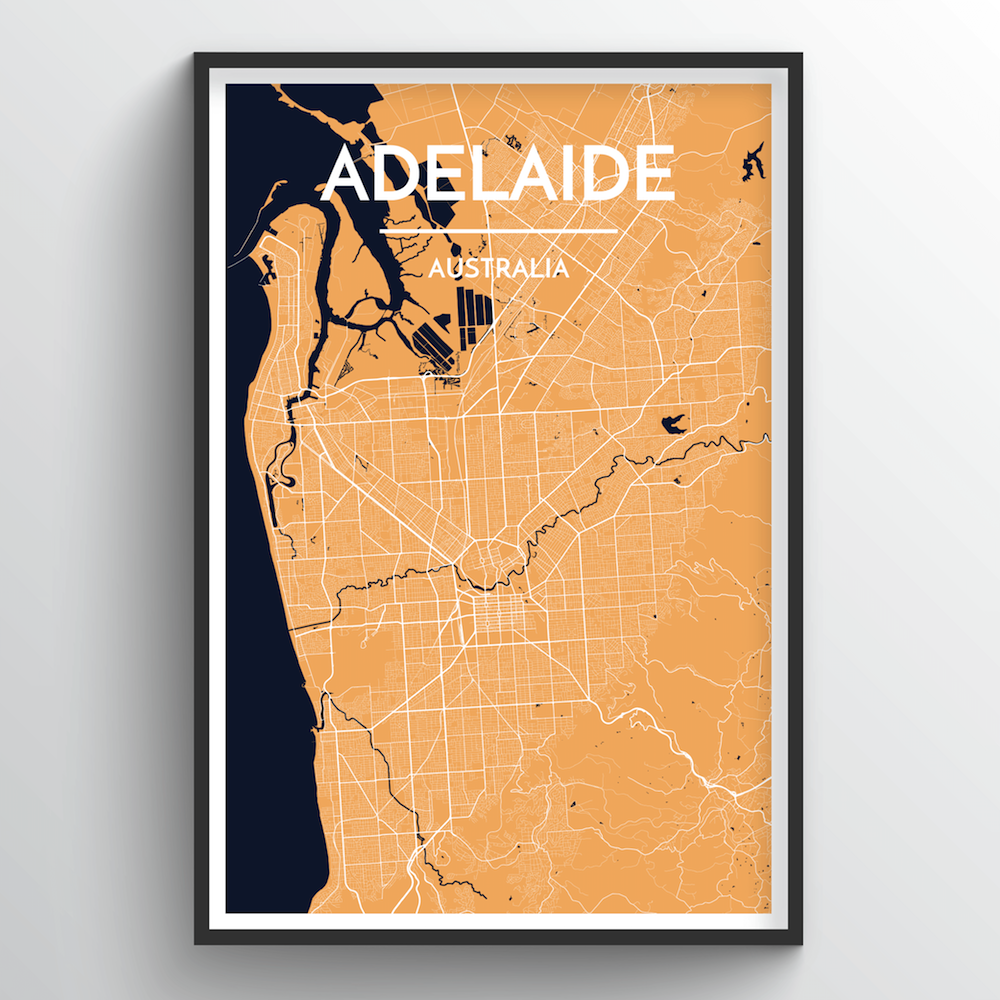 Adelaide Map Art Print - Point Two Design