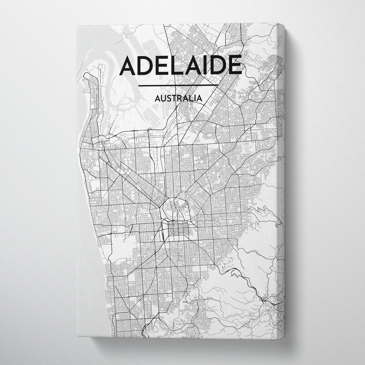 Adelaide Map Canvas Wrap - Point Two Design
