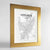 Framed Adelaide Map Art Print 24x36" Gold frame Point Two Design Group
