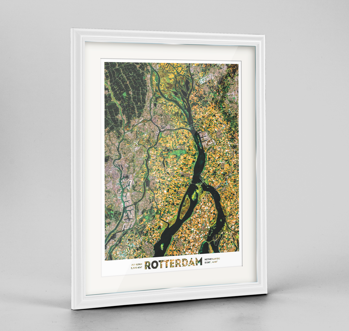 Rotterdam Earth Photography Art Print - Framed