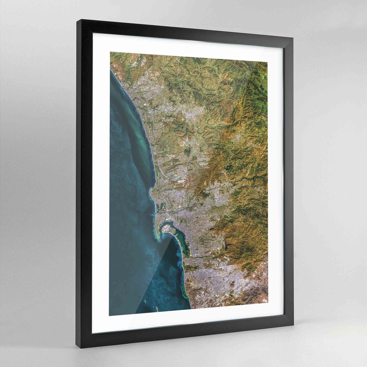 San Diego Earth Photography Art Print - Framed