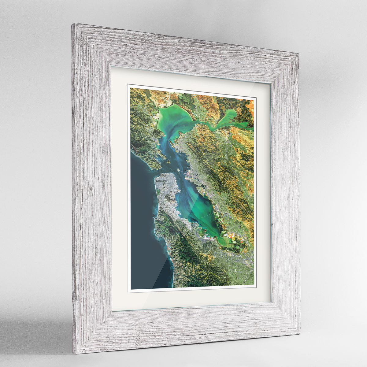 San Francisco Bay Earth Photography Art Print - Framed