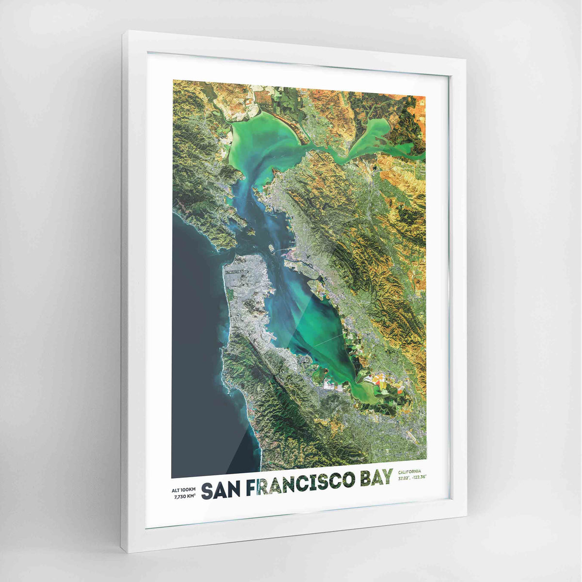 San Francisco Bay Earth Photography Art Print - Framed