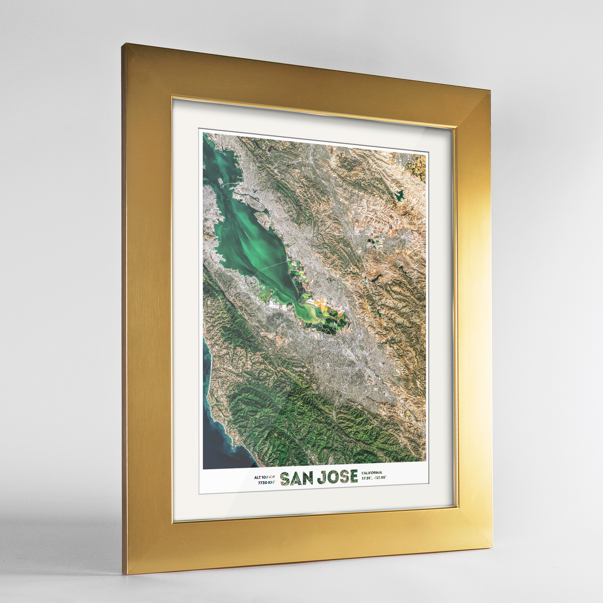 San Jose Earth Photography Art Print - Framed