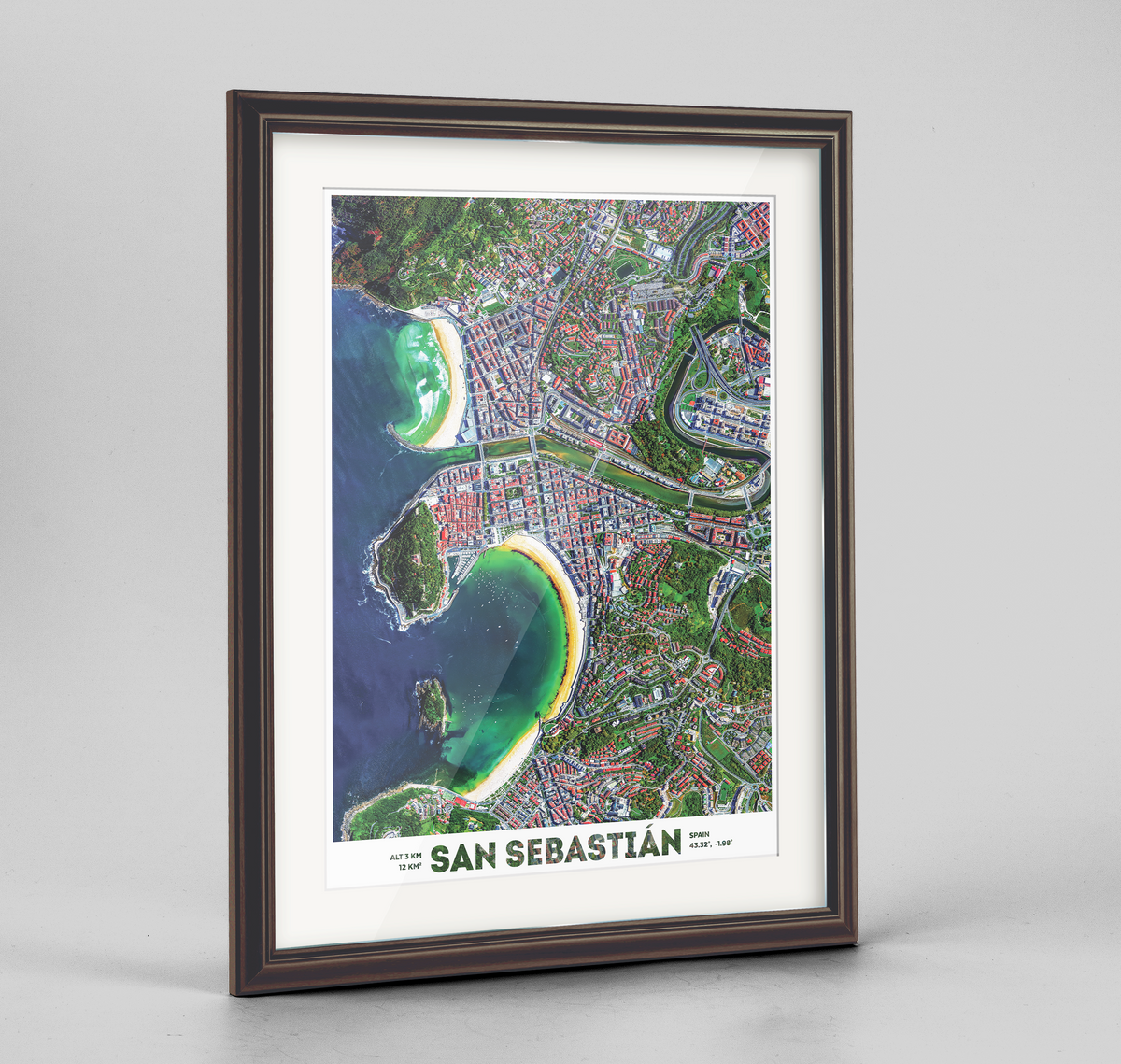 San Sebastian Earth Photography Art Print - Framed