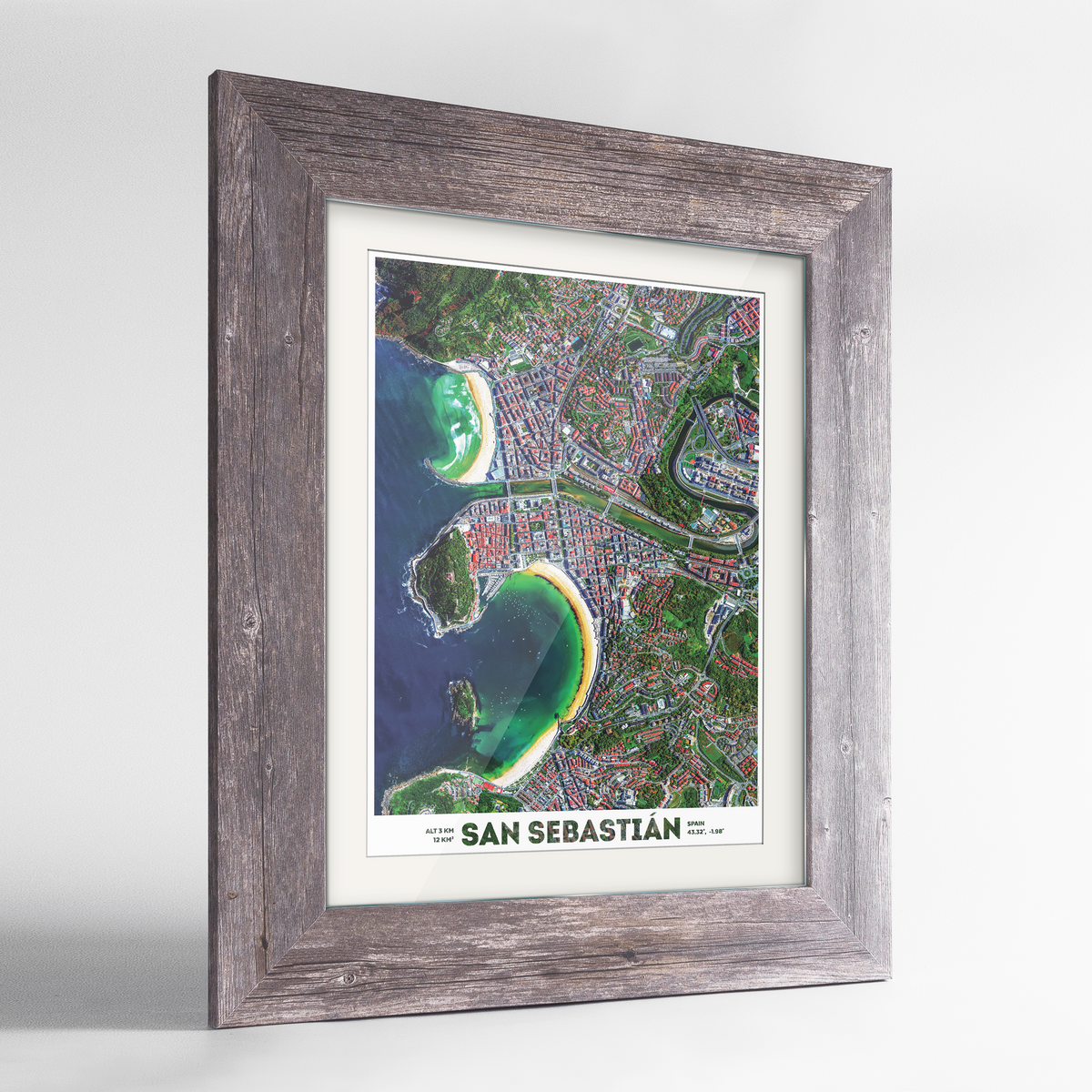 San Sebastian Earth Photography Art Print - Framed