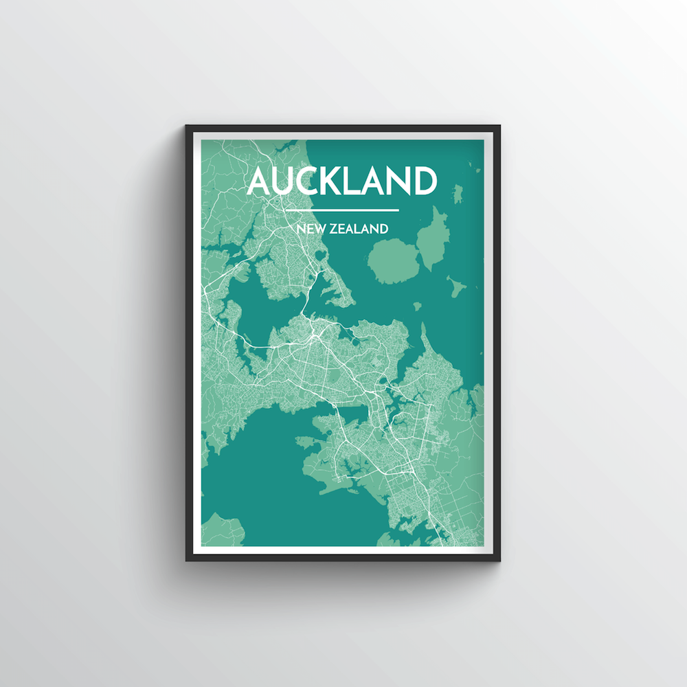 Auckland Map Art Print - Point Two Design