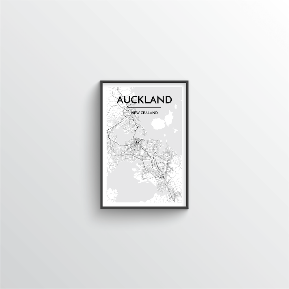 Auckland Map Art Print