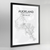 Auckland Map Art Print - Framed