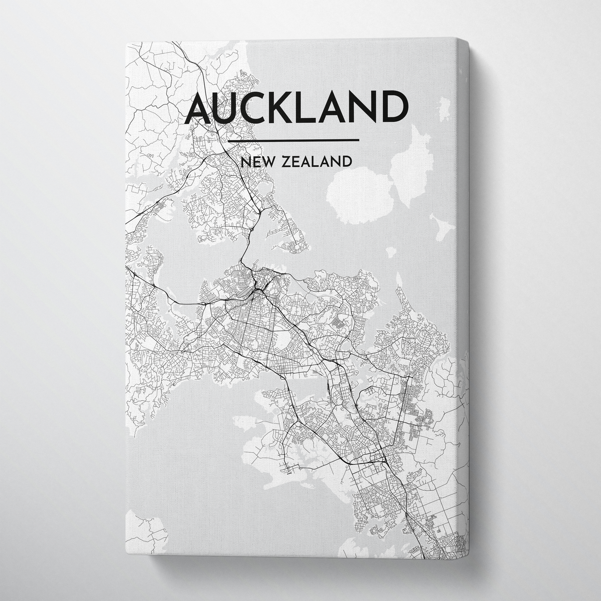 Auckland Map Canvas Wrap - Point Two Design
