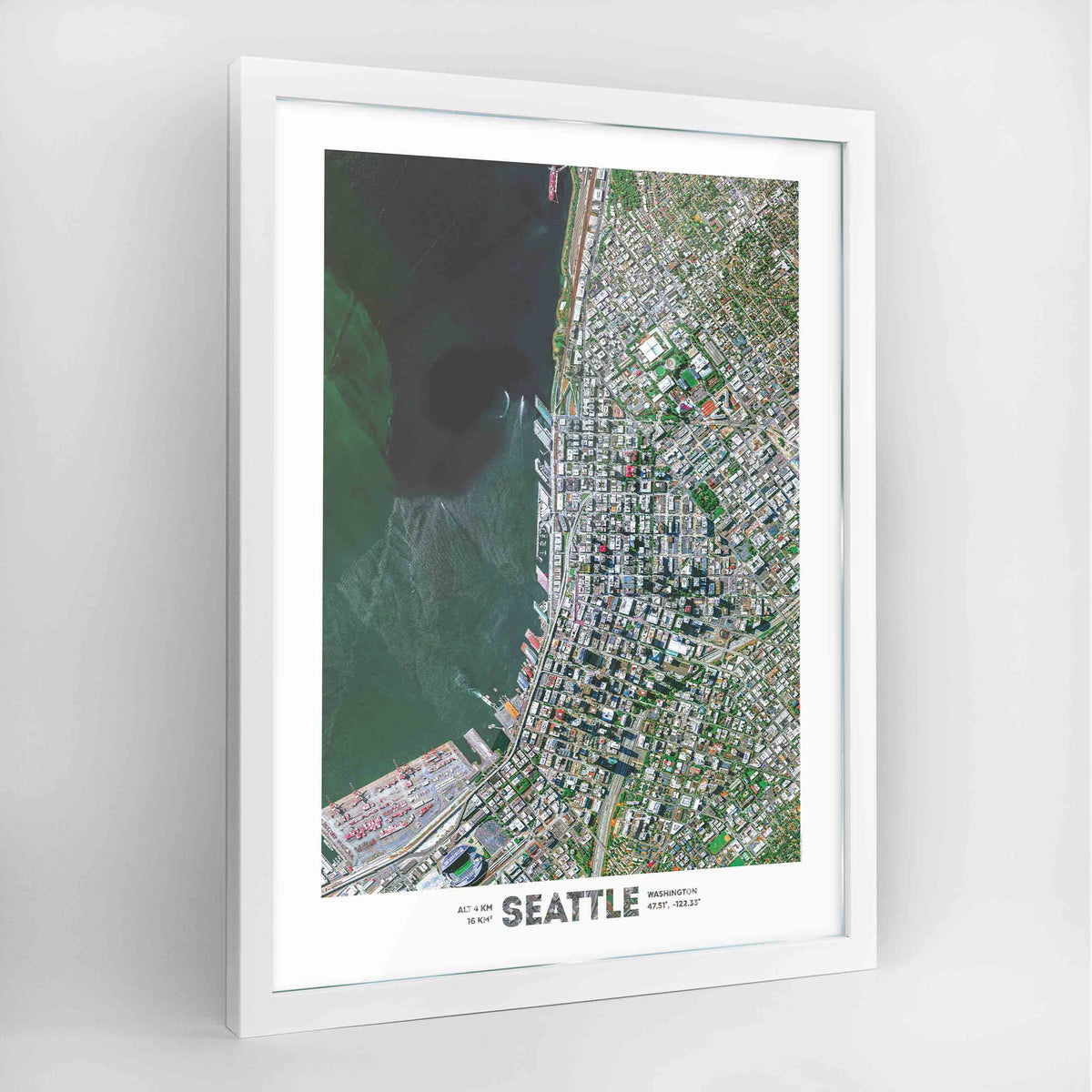 Seattle Earth Photography Art Print - Framed