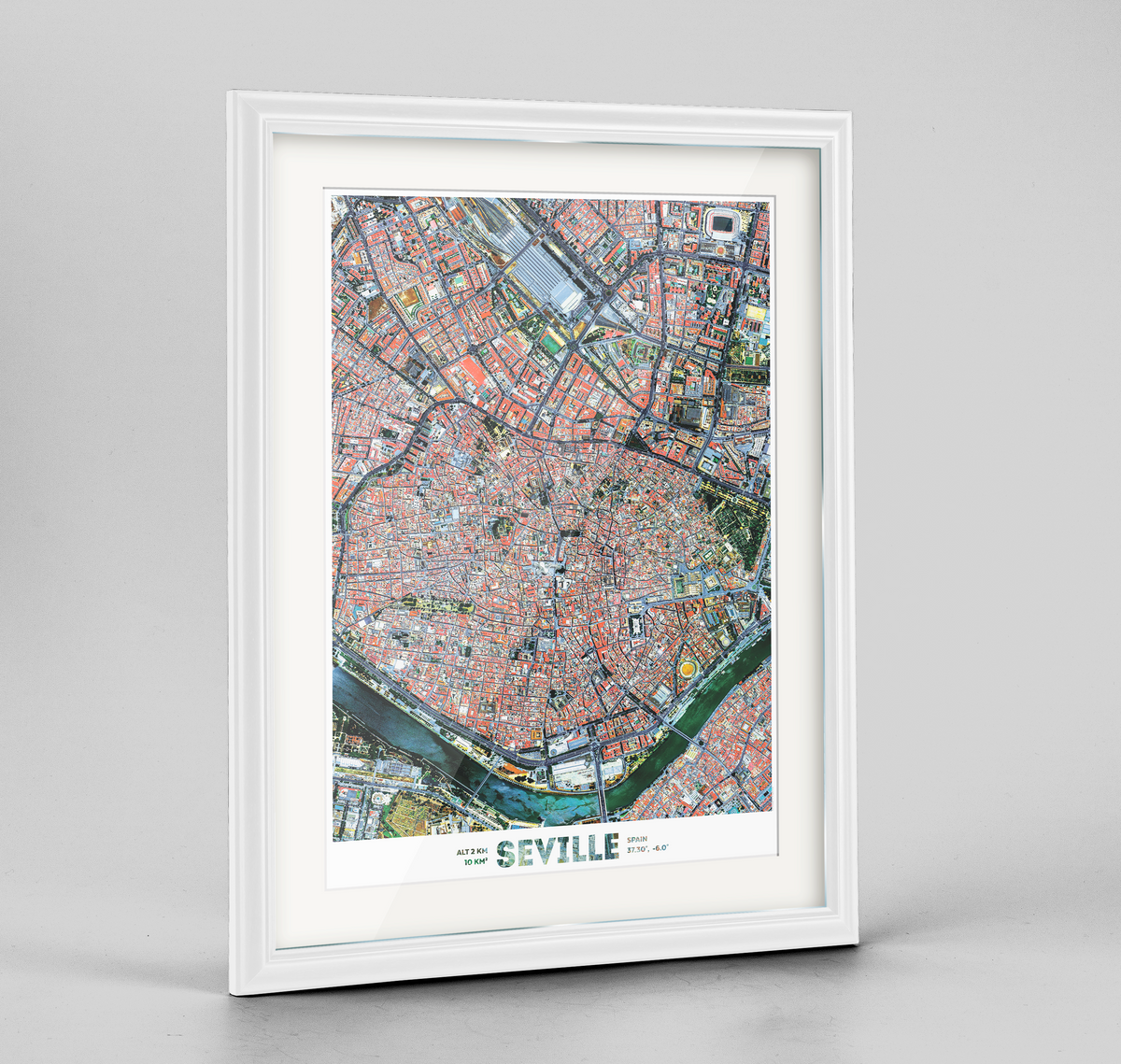 Seville Earth Photography Art Print - Framed