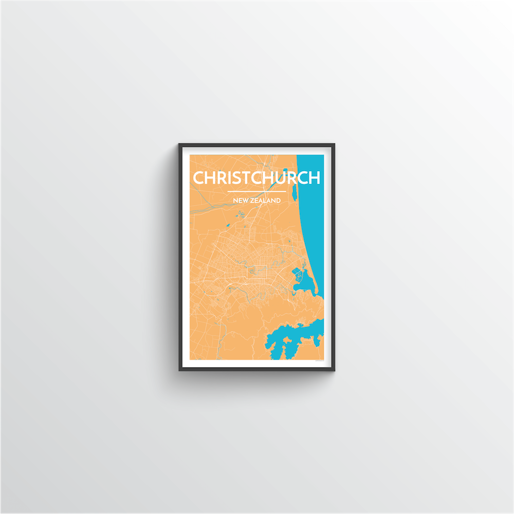 Christchurch Map Art Print