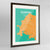 Framed Darwin Map Art Print 24x36" Contemporary Walnut frame Point Two Design Group