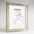 Framed Darwin Map Art Print 24x36" Champagne frame Point Two Design Group