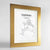 Framed Darwin Map Art Print 24x36" Gold frame Point Two Design Group