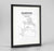 Framed Darwin Map Art Print 24x36" Traditional Black frame Point Two Design Group