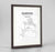 Framed Darwin Map Art Print 24x36" Traditional Walnut frame Point Two Design Group