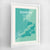 Framed Dunedin Map Art Print 24x36" Contemporary White frame Point Two Design Group