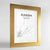 Framed Dunedin Map Art Print 24x36" Gold frame Point Two Design Group