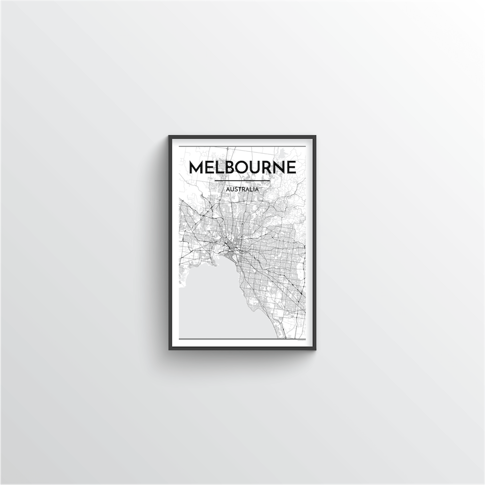 Melbourne Map Art Print
