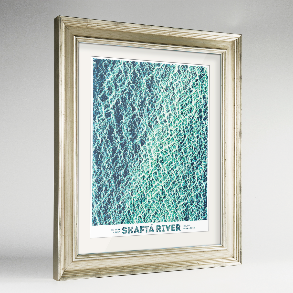 Skafta River Earth Photography Art Print - Framed