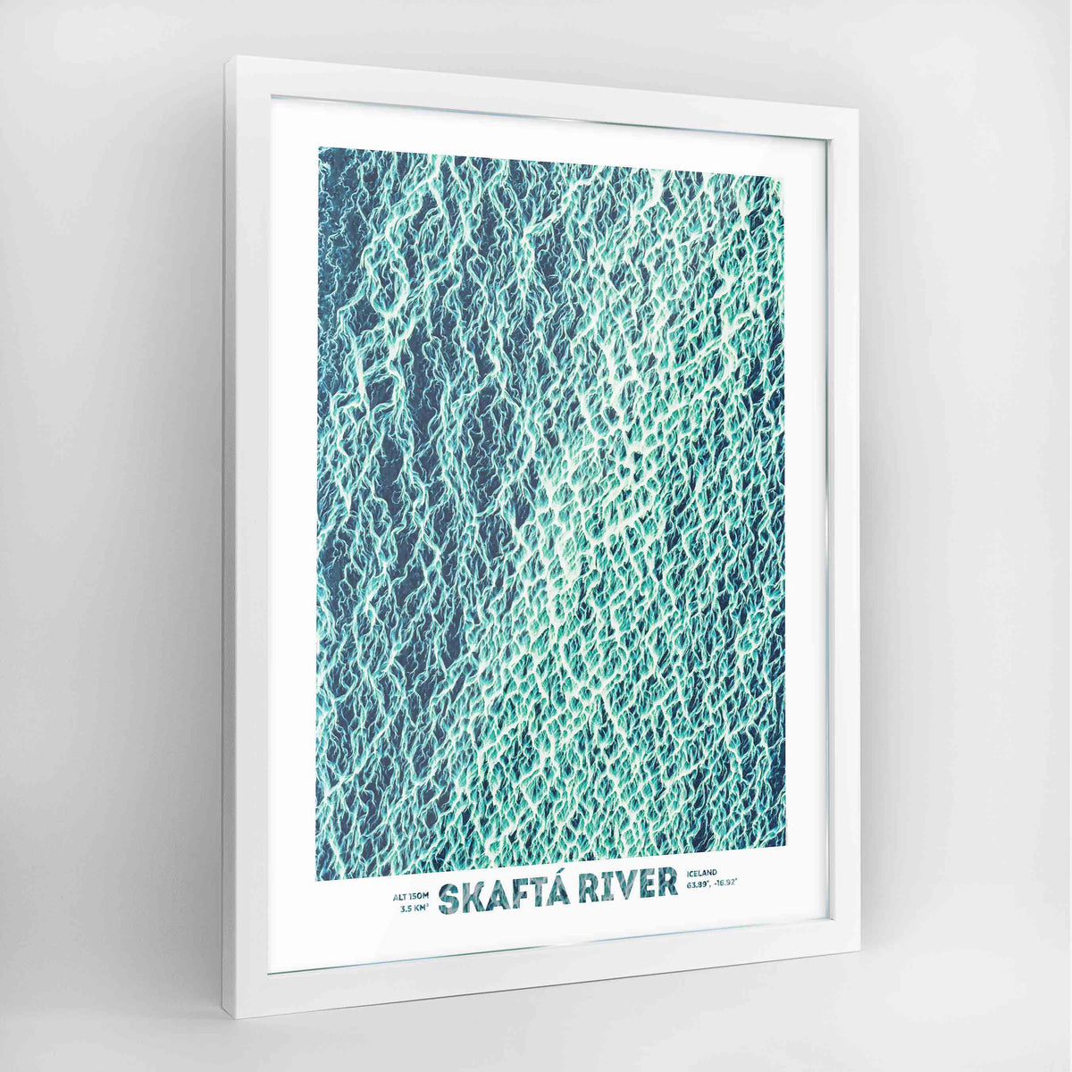 Skafta River Earth Photography Art Print - Framed
