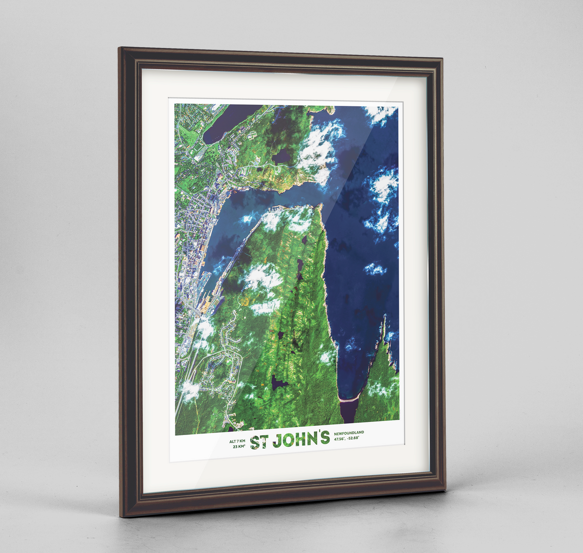St John&#39;s Earth Photography Art Print - Framed