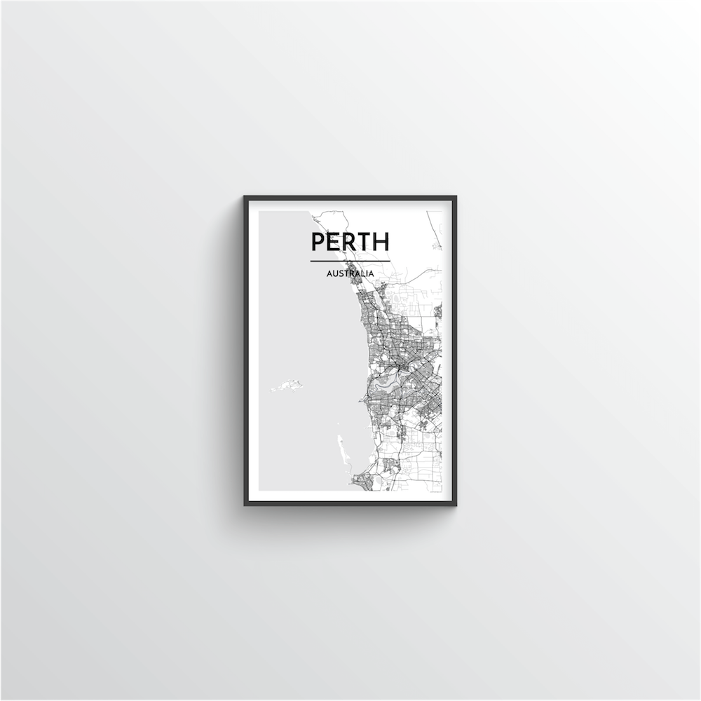 Perth Map Art Print