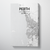 Perth City Map Canvas Wrap - Point Two Design - Black & White Print
