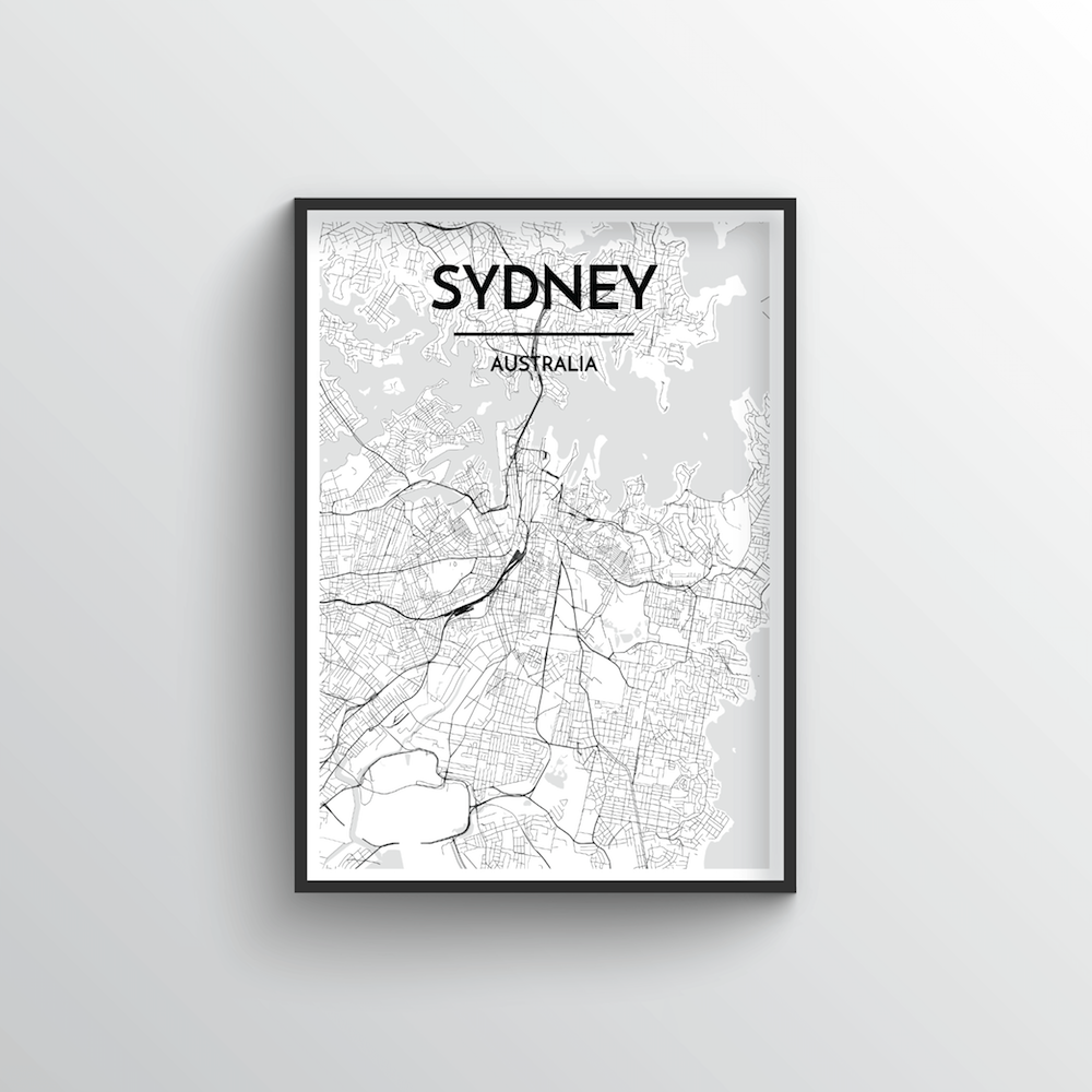 Sydney City Map Art Print - Point Two Design