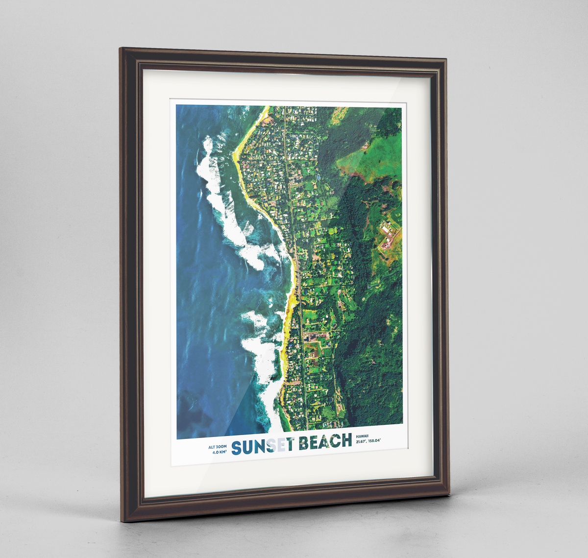 Sunset Beach Hawaii Earth Photography Art Print - Framed