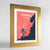 Framed Terrigal Map Art Print 24x36" Gold frame Point Two Design Group