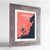 Framed Terrigal Map Art Print 24x36" Western Grey frame Point Two Design Group