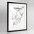 Framed Terrigal Map Art Print 24x36" Contemporary Black frame Point Two Design Group