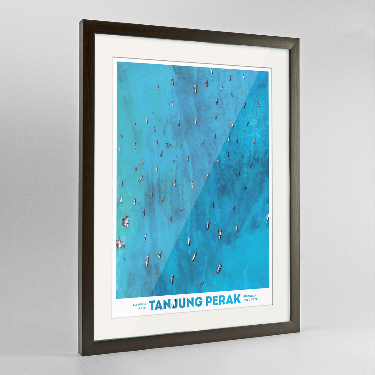 Tanjung Perak Earth Photography Art Print - Framed