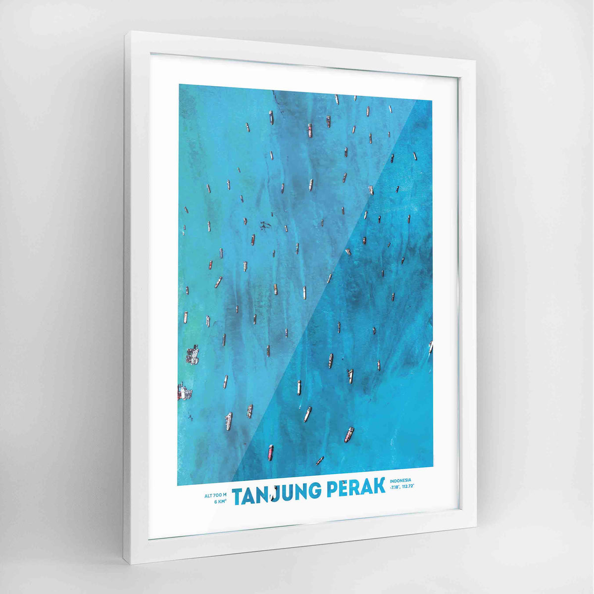 Tanjung Perak Earth Photography Art Print - Framed