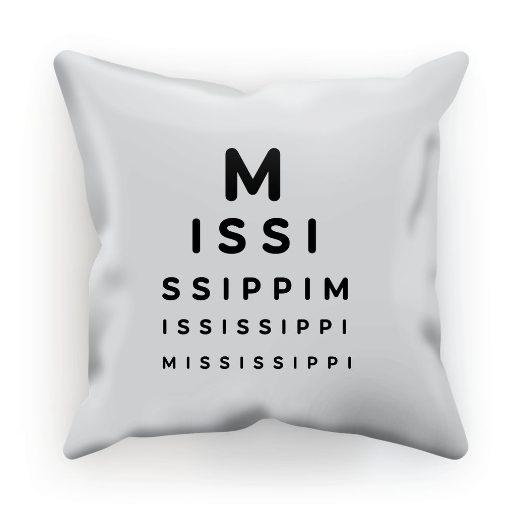 Mississippi &quot;Eye Exam&quot; Throw Pillow