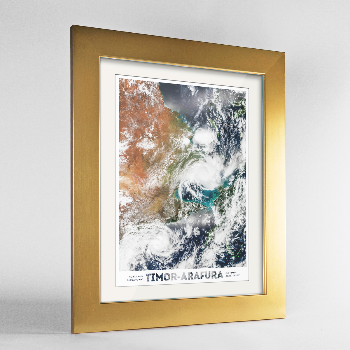 Timor Arafura Earth Photography Art Print - Framed