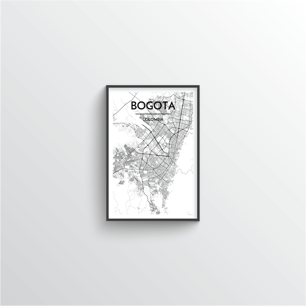 Bogota Map Art Print