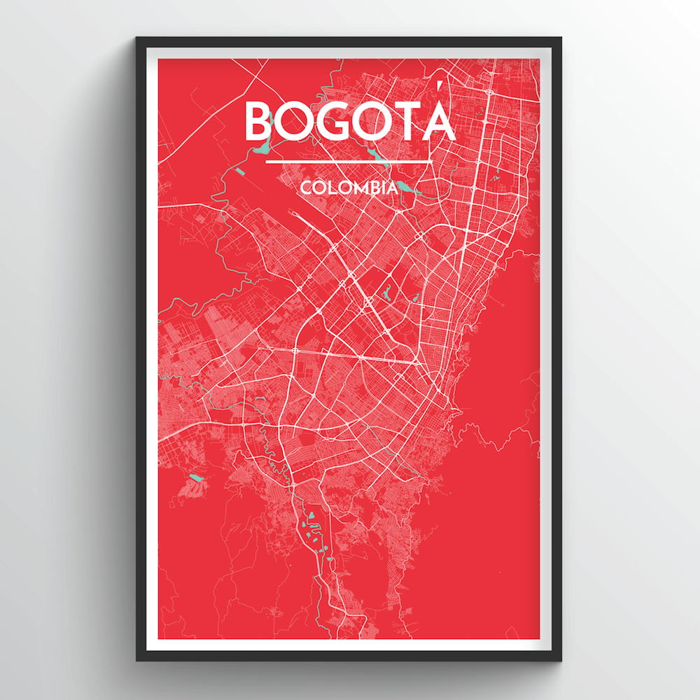 Bogota Map Art Print - Point Two Design