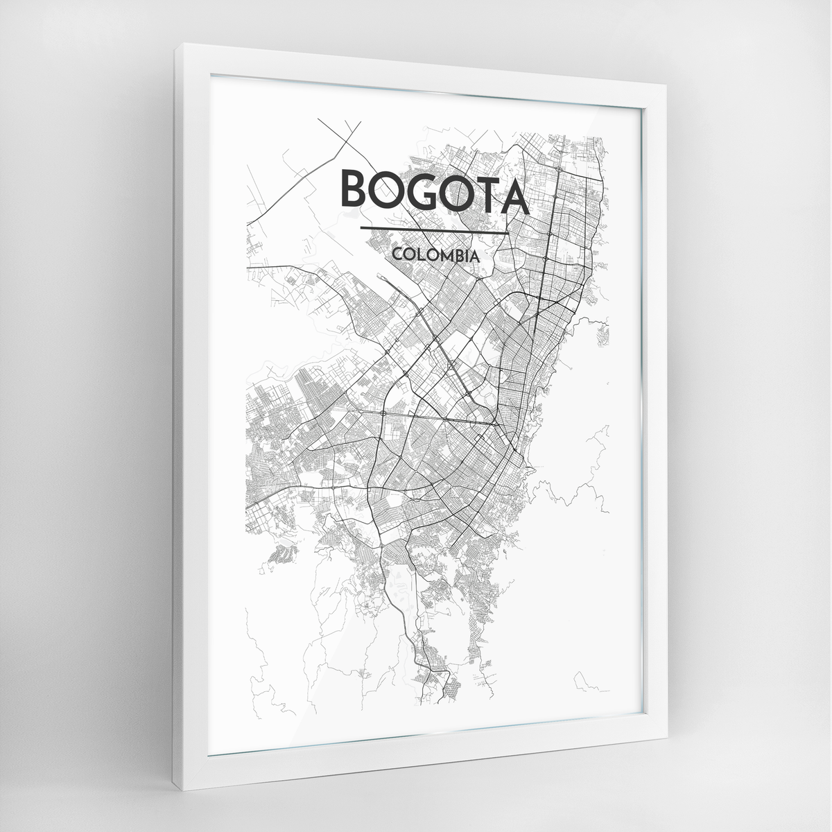 Bogota Map Art Print