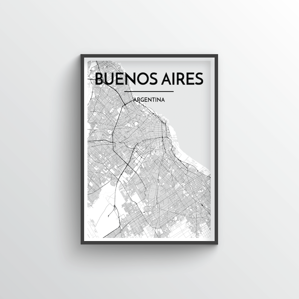 Buenos Aires Map Art Print