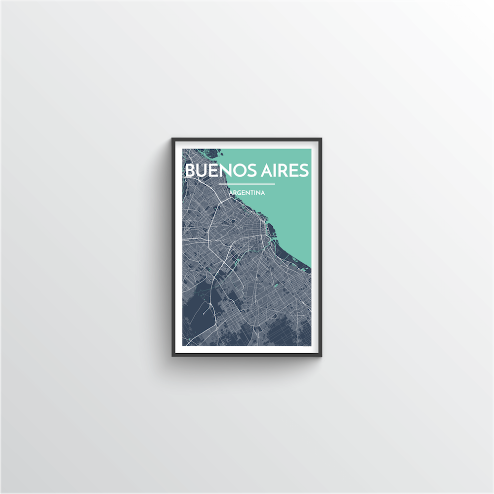 Buenos Aires Map Art Print - Point Two Design