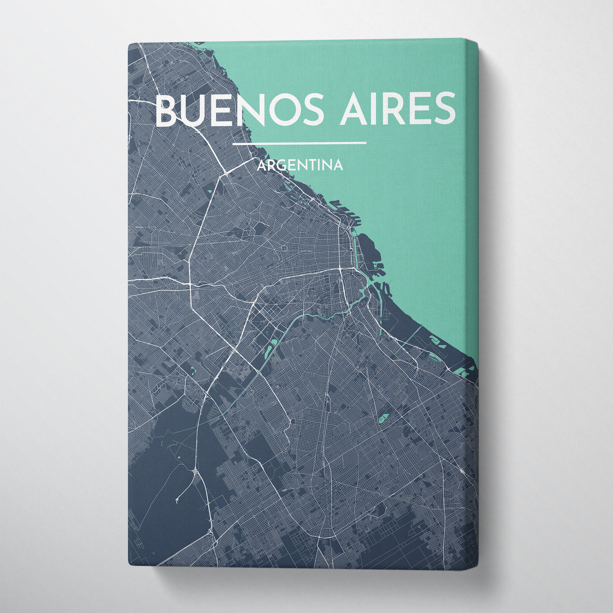 Buenos Aires Map Canvas Wrap - Point Two Design