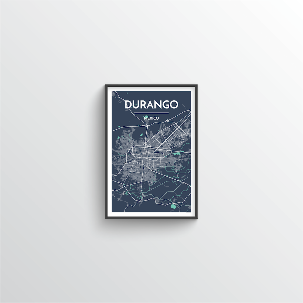 Durango Map Art Print