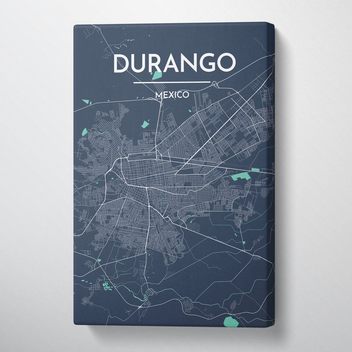 Durango Map Canvas Wrap - Point Two Design