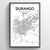 Durango Map Art Print